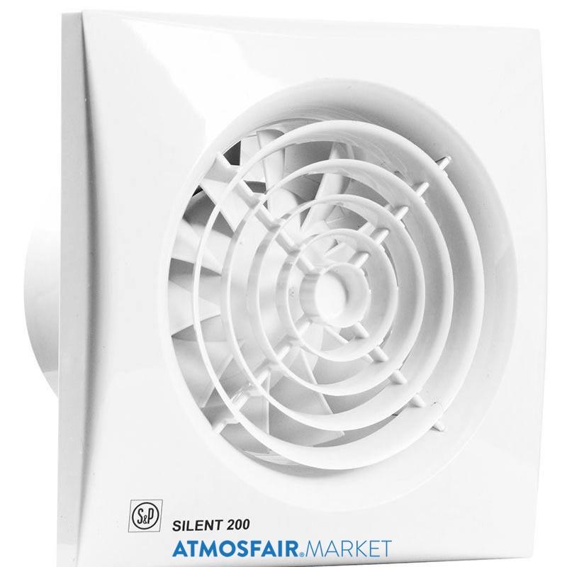Silent - 200 CRZ - Sessiz, Geri Tepme Ventilli, Zaman Ayarlı 125'lik Sessiz Banyo Tuvalet Fanı