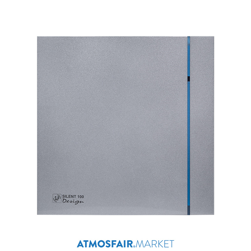 Silent - 200 CRZ Silver Design-3C  - Üstün Kaliteli, Sessiz, Zaman Ayarlı, Silver Design 125'lik Sessiz Banyo Fanı