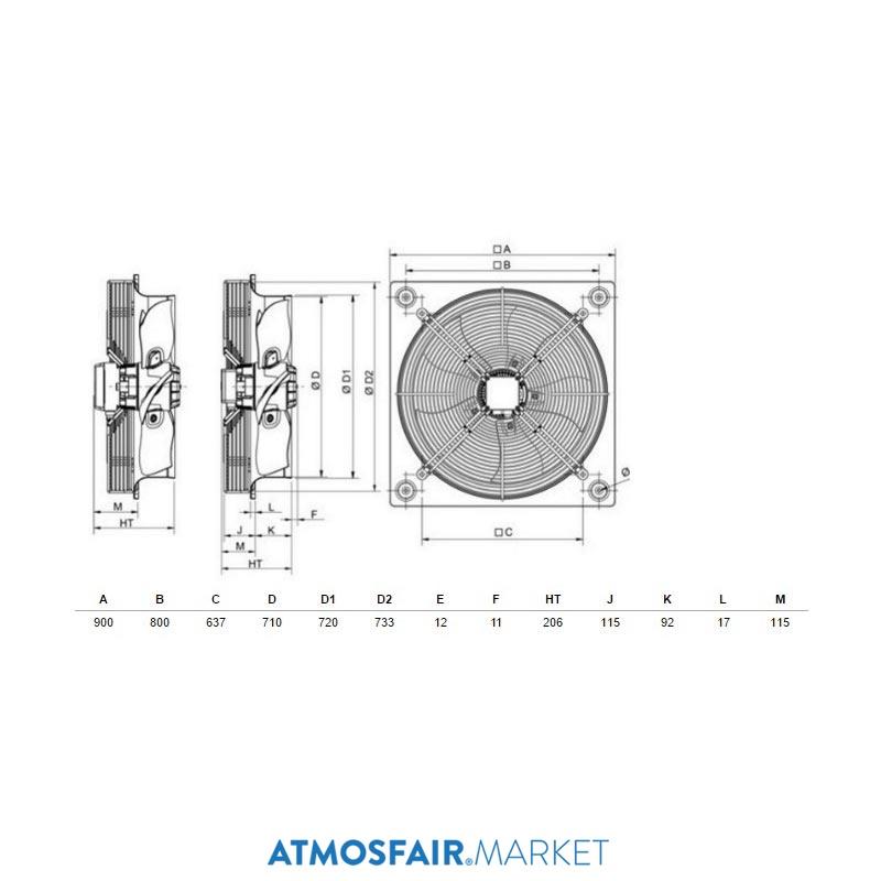 Soler Palau HXTR/6-710 (380V) Aksiyel Fan