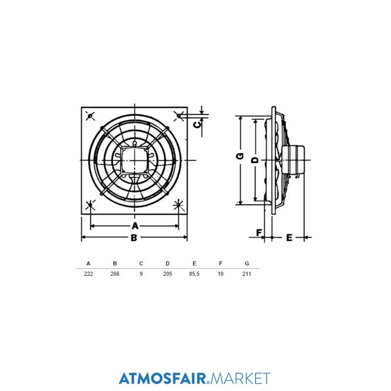 Soler Palau HXM-200 (220V) Aksiyel Fan
