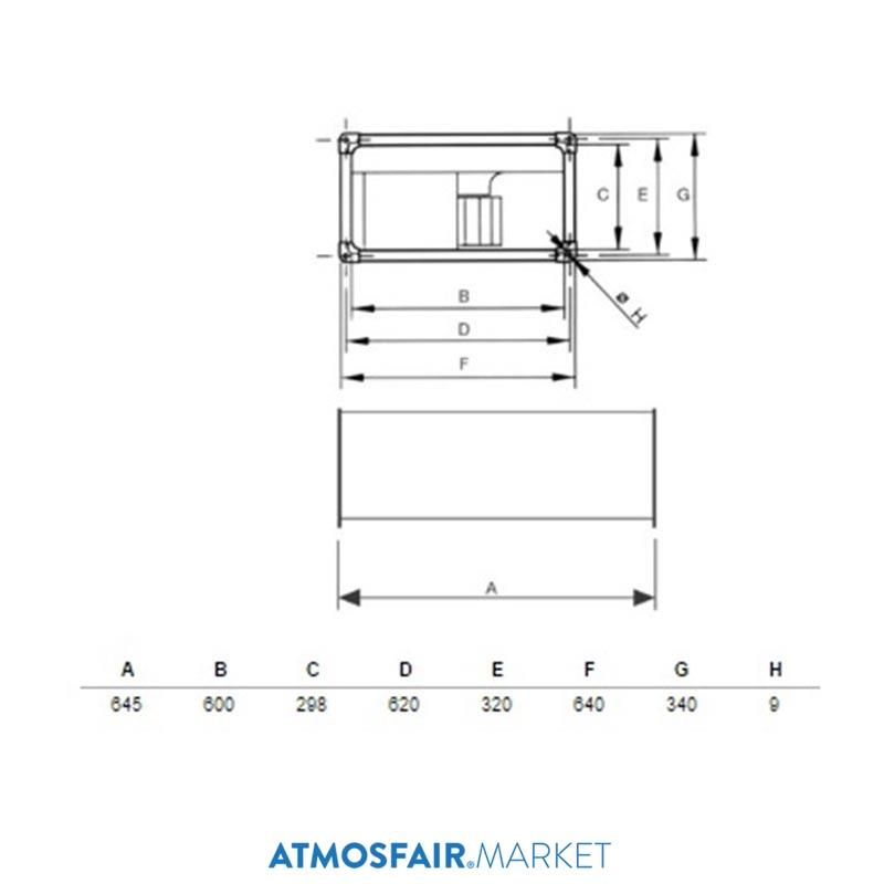 S&P ILB/6-285 600x300 mm (220V) Dikdörtgen Kanal Tipi Fan