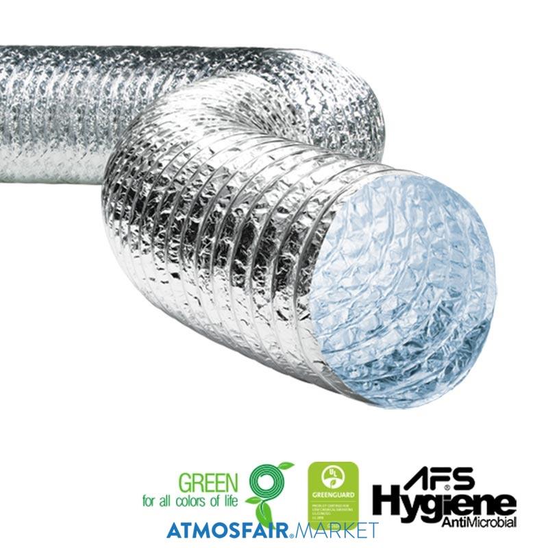 Ø203mm ALUAFS Hygiene İzolesiz Anti-Mikrobiyal Hava Kanalı 10 mt
