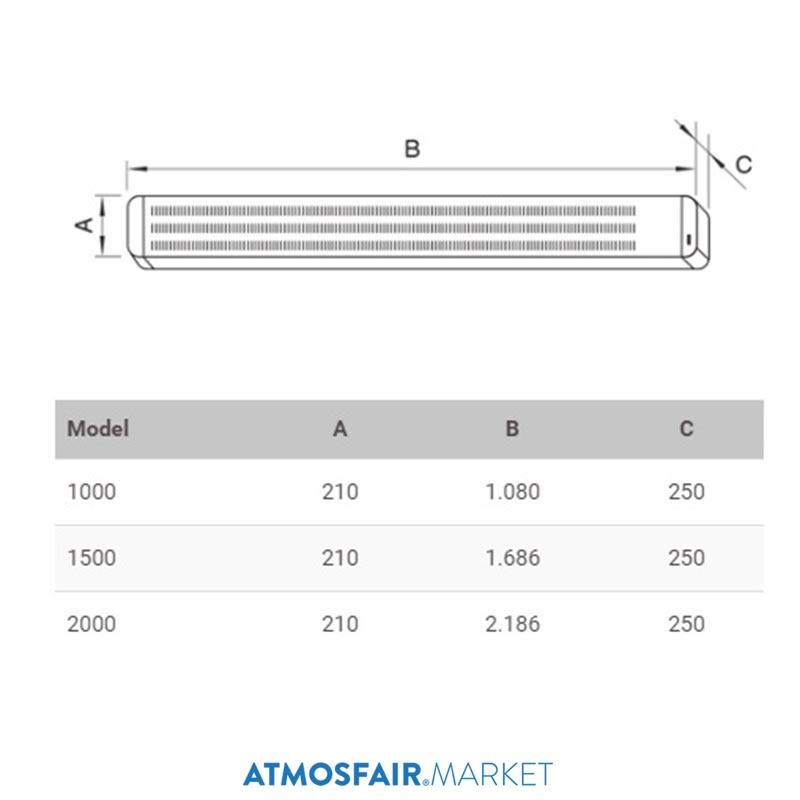 S&P COR-F-1000 N Ortam Havalı Hava Perdesi