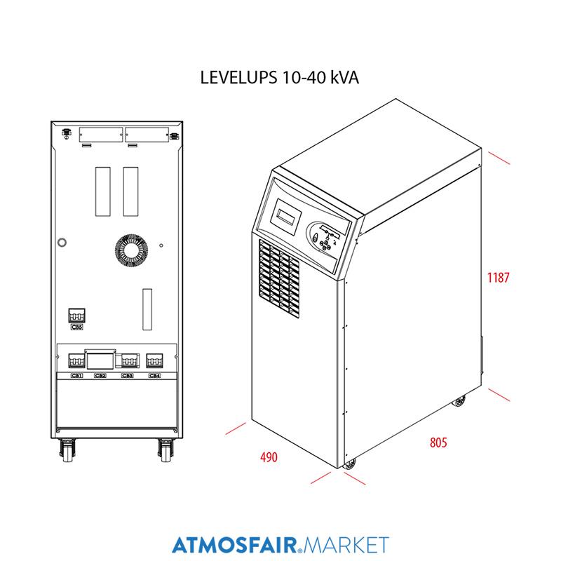 Makelsan Levelups 30kVA=kW 5-13dk (3F/3F) Online UPS